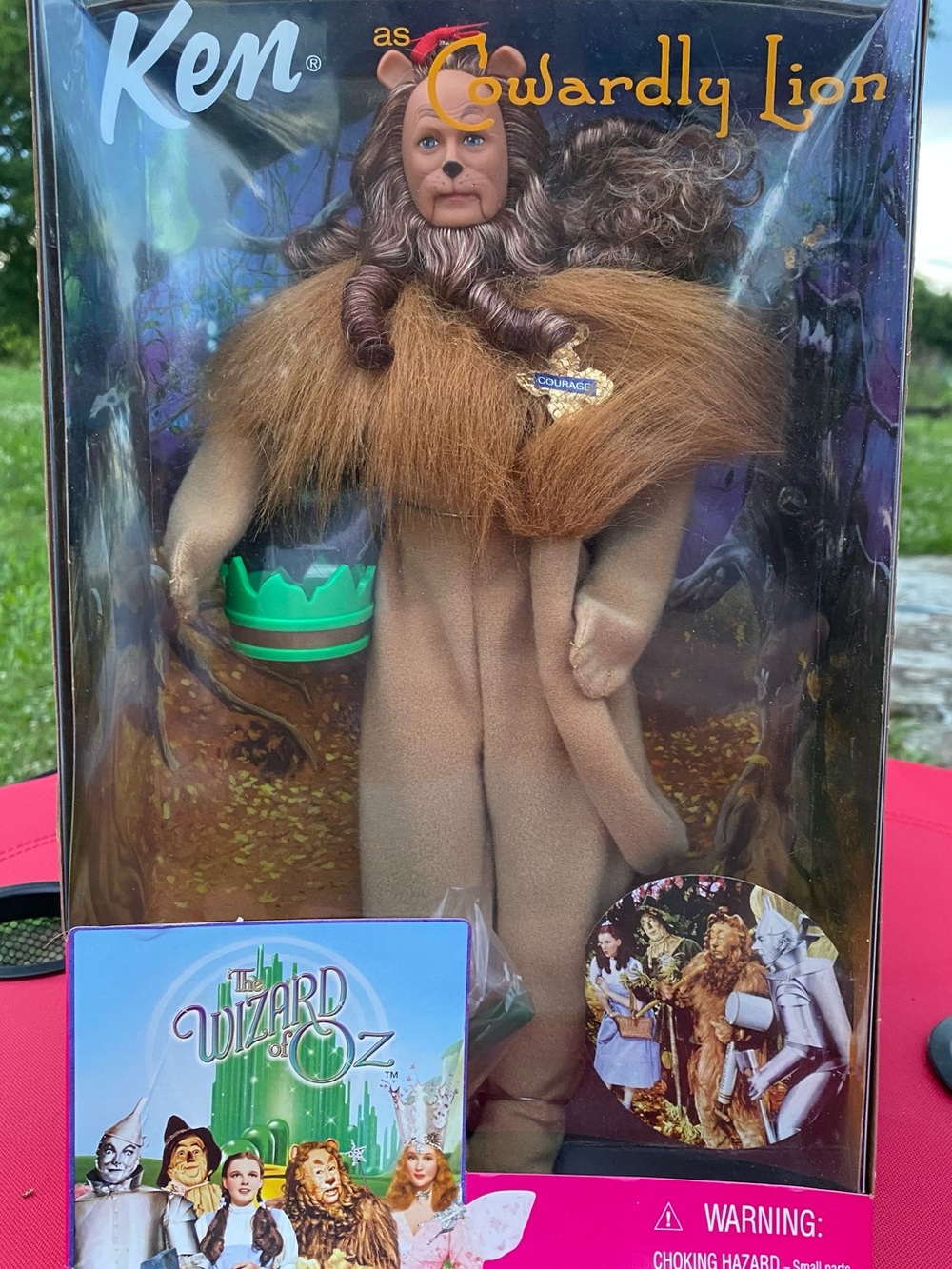 Mattel Ken Cowardly Lion Doll with Tan Fur and Green Crown